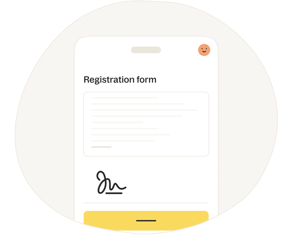 illustration of a registration form